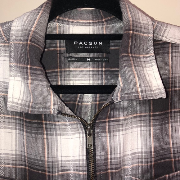 PacSun Zipper Flannel - Picture 3 of 5